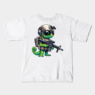 Tactical Cameleon Mastery Tee: Where Style Meets Stealth Kids T-Shirt